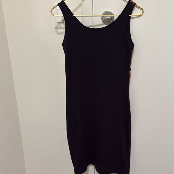 Christian Lacroix Jeans Tank Top Black Dress  with Striking Print. Size Small. - Picture 3 of 5